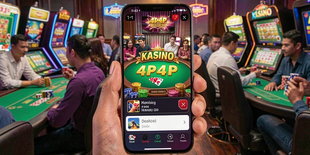Screenshot permainan 4P4P menampilkan aksi kasino yang mendebarkan.