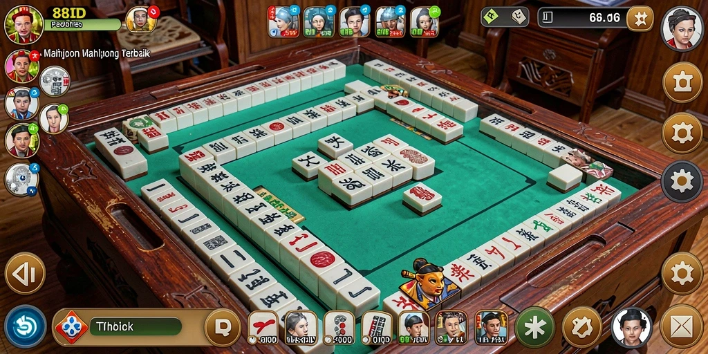 Tampilan menarik dari gameplay Mahjong di 88ID.