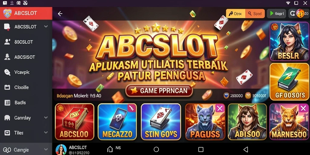 Tampilan utama ABCSLOT yang intuitif dan mudah digunakan.