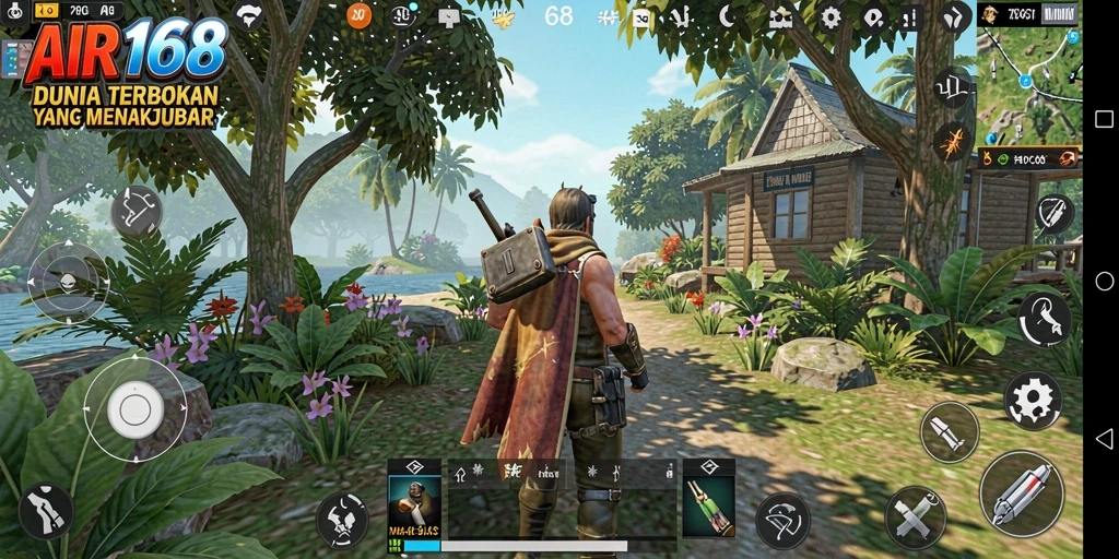 Tampilan gameplay Open World yang mengagumkan di AIR168.