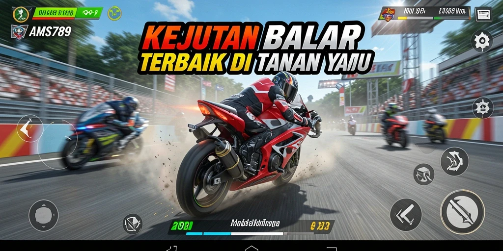 Tampilan balapan mendebarkan dalam gameplay AMS789.