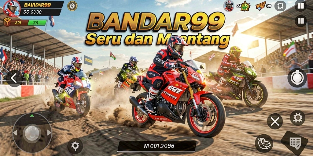 Tangkapan layar permainan BALAPAN MOTOR yang mengasyikkan.