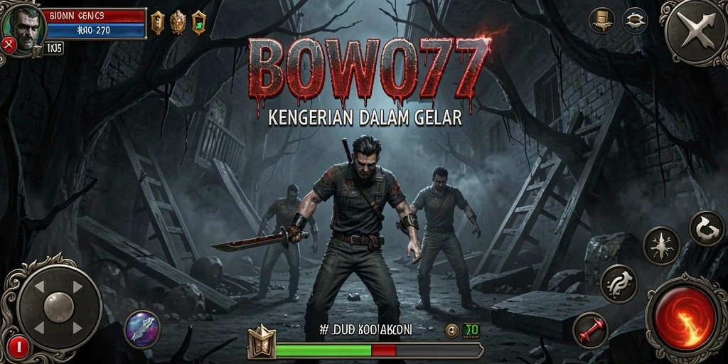Tampilan gameplay BOWO77 yang menegangkan dan mencekam.