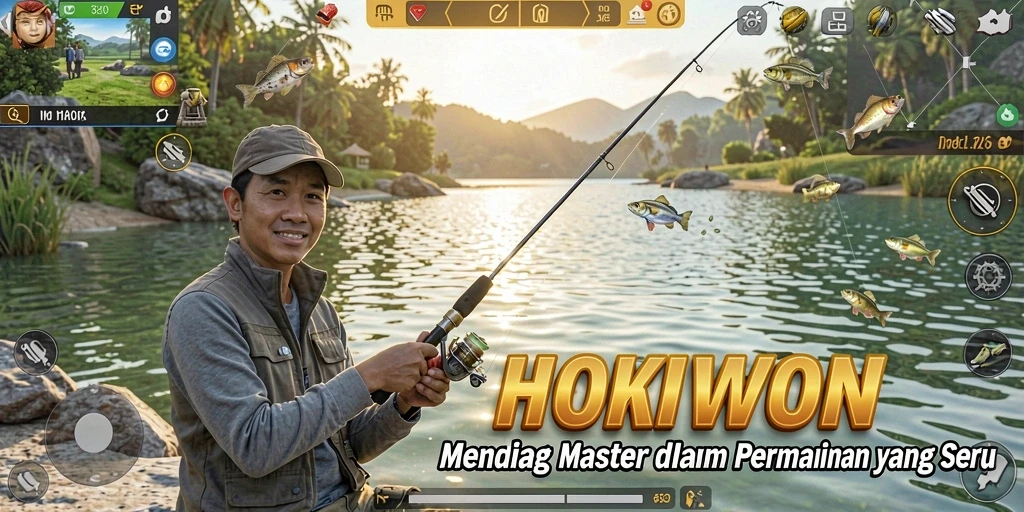 Tangkapan ikan yang memukau dalam gameplay HOKIWON.