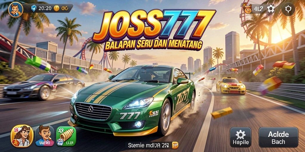Tampilan gameplay <strong>JOSS777</strong> yang seru saat balapan penuh adrenalin.
