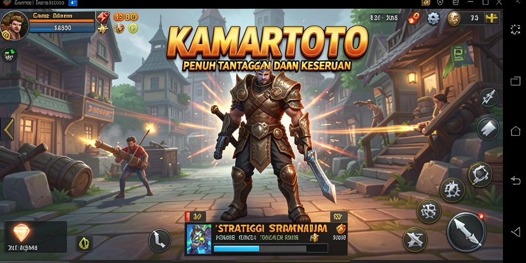 Screenshot gameplay KAMARTOTO menampilkan strategi pertempuran yang intens.