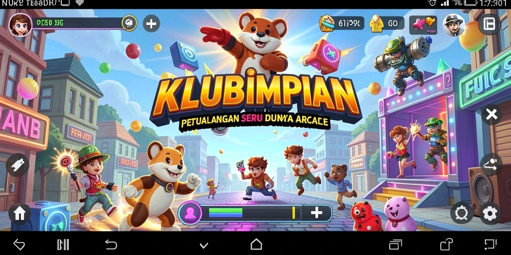 Screenshot KLUBIMPIAN menampilkan aksi seru dalam permainan Arcade.