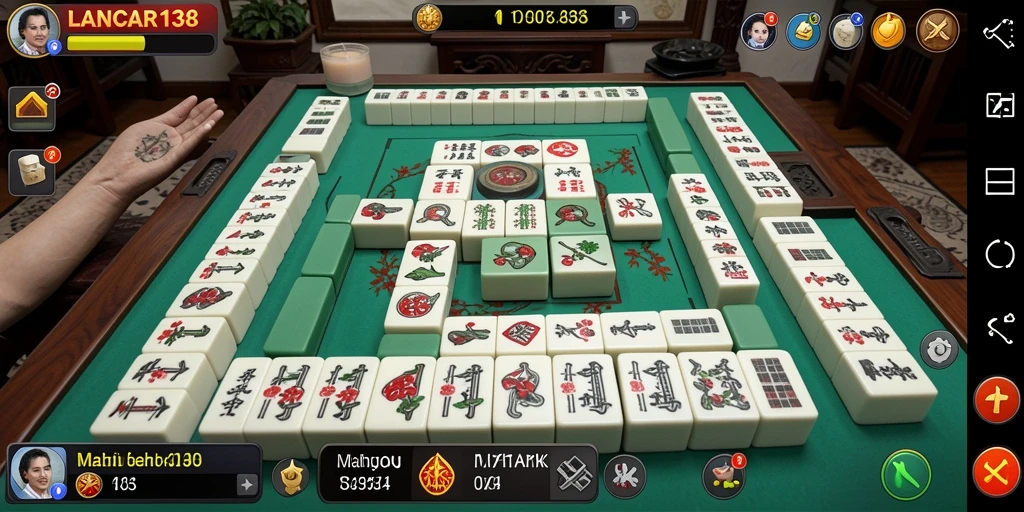Screenshot gameplay LANCAR138 menampilkan berbagai level Mahjong yang menantang.
