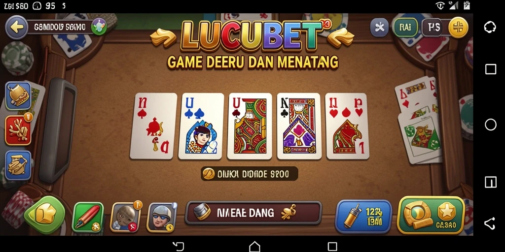 Screenshot gameplay LUCUBET yang menunjukkan serunya permainan Domino.