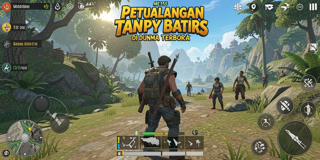 Tampilan gameplay dinamis di dunia terbuka ME355.