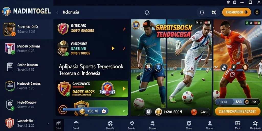 Tampilan antarmuka pengguna NADIMTOGEL yang menarik dan modern.