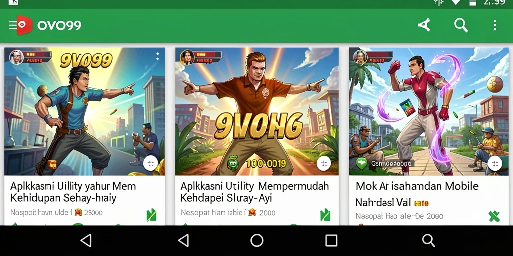 Tampilan antarmuka OVO99 yang sederhana dan efisien.