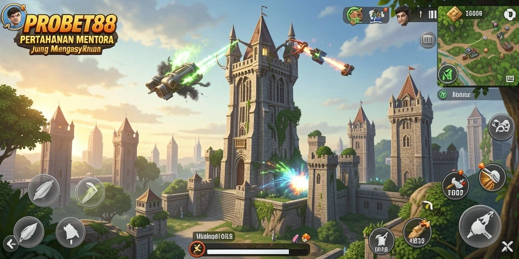 Tampilan gameplay menakjubkan dari PROBET88 dalam pertahanan menara.