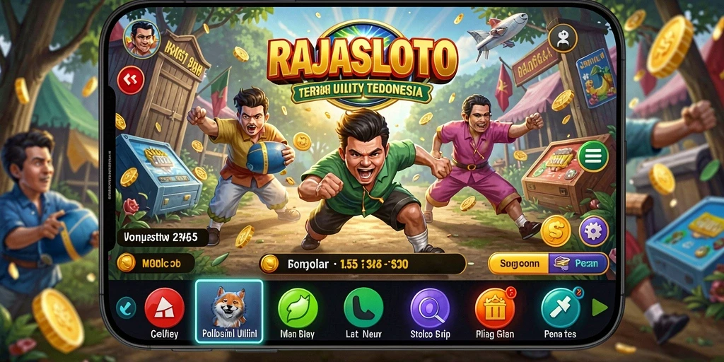 Tampilan antarmuka utama RAJASLOTO yang sederhana dan fungsional.