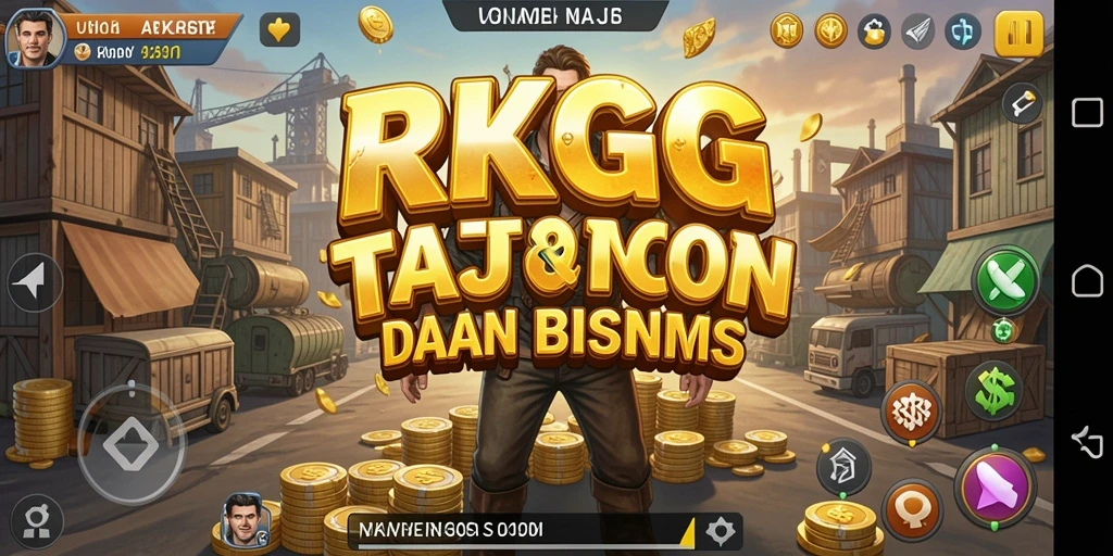 Tampilan gameplay RKGG yang menampilkan strategi membangun bisnis.