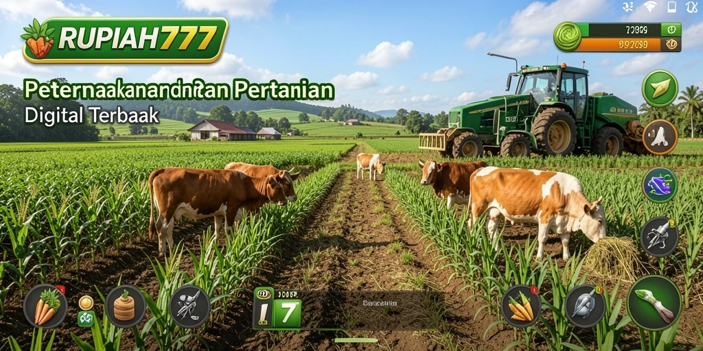 Screenshot gameplay RUPIAH777 menunjukkan keindahan pertanian digital.