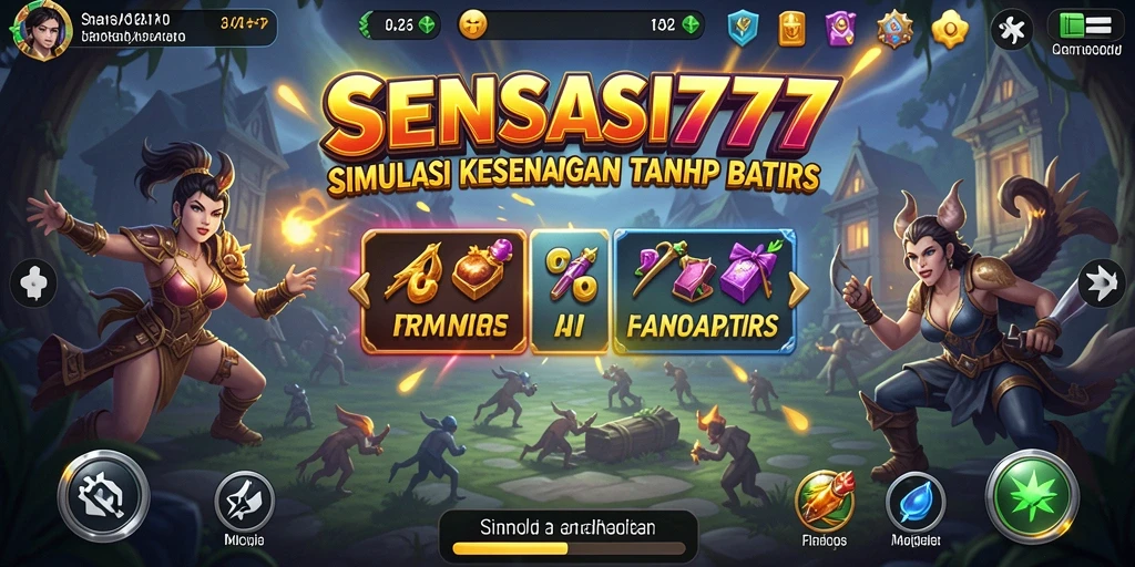 Screenshot gameplay SENSASI777 menampilkan interaksi antara karakter dalam dunia simulasi.