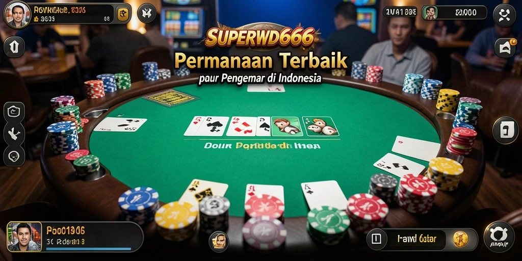 Tangkapan layar SUPERWD666 menampilkan aksi seru permainan Poker.