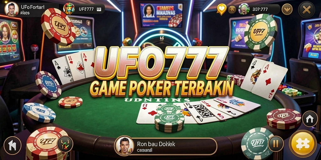 Gameplay seru dari UFO777 dengan suasana permainan Poker yang menarik.