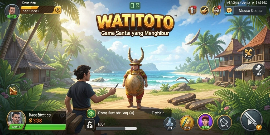 Tampilan permainan WATITOTO yang menghibur dan penuh warna.