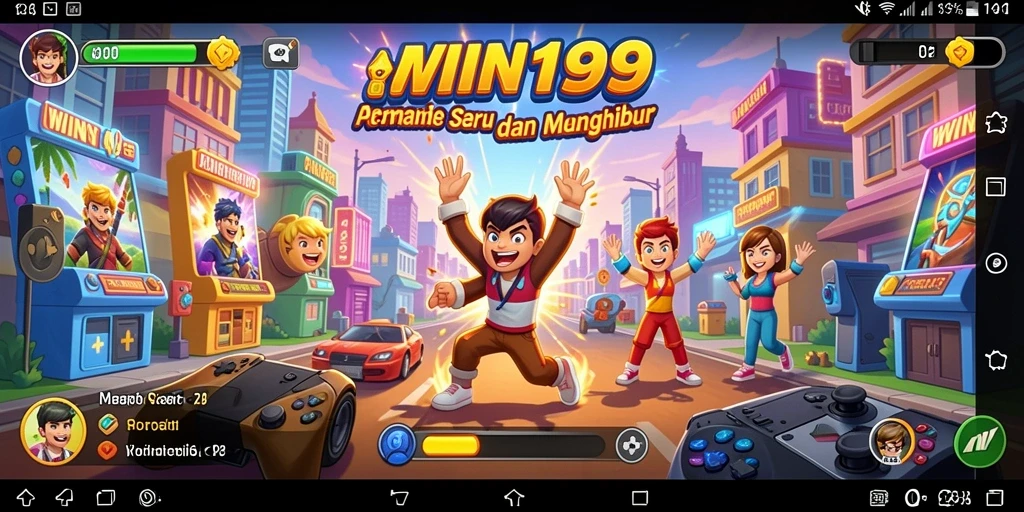 Screenshot gameplay WIN199 dengan aksi seru dan tantangan Arcade.