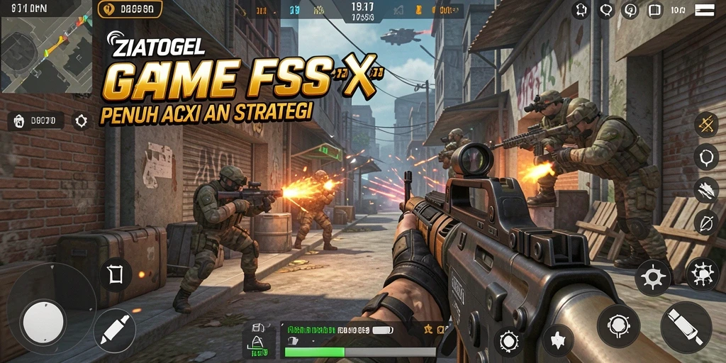 Tampilan seru dari gameplay FPS ZIATOGEL yang mendebarkan.